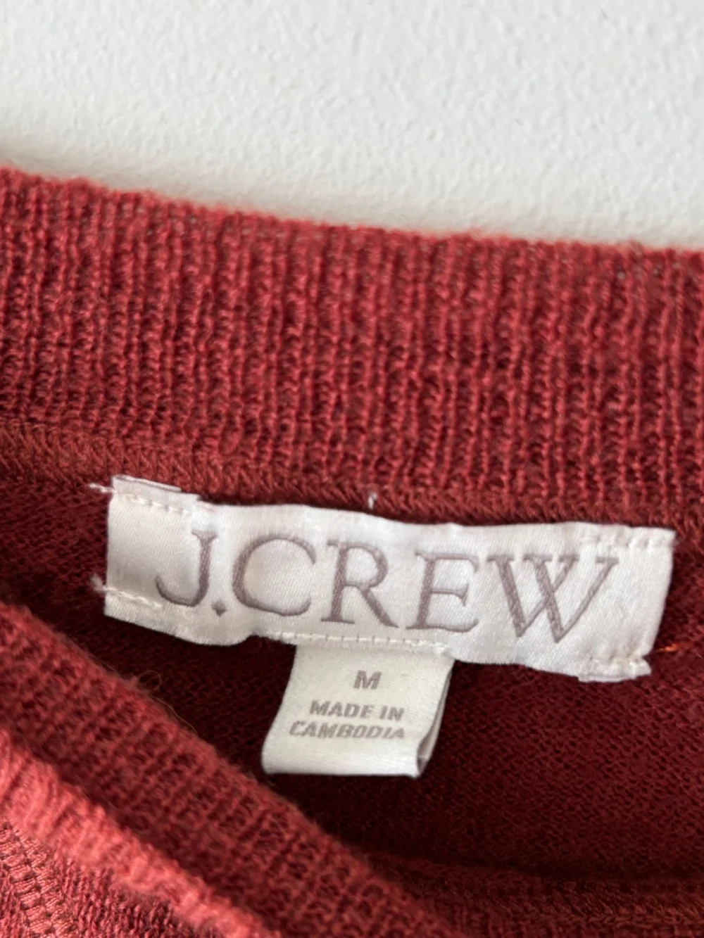 J. Crew 100% Merino Wool Rust Crewneck Sweater